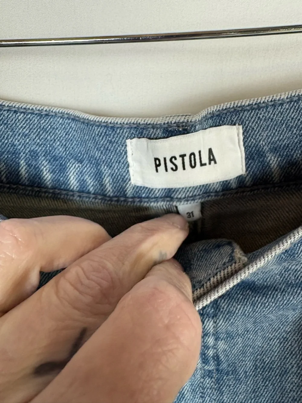 pistola Light Blue Boyfriend Wide-Leg Jeans - Picture 3 of 9